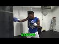 ERROL SPENCE BLASTING THE HEAVYBAG IN CAMP FOR MANNY PACQUIAO EsNews Boxing