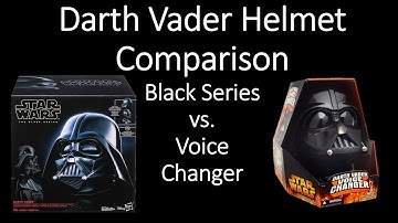 Vergelijking en review van Darth Vader-kostuumhelm: Hasbro Voice Changer vs. Black Series