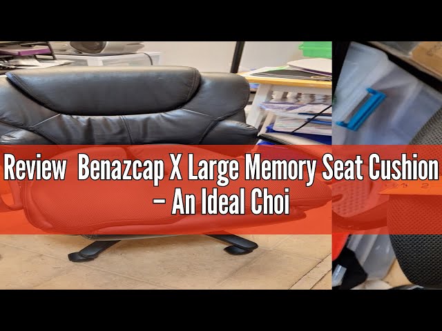  Benazcap X Large Memory Seat Cushion for Office Chair Ergonomic Cushions  Pad Pillow for Pressure Relief Sciatica & Pain Relief Memory Foam for Long  Sitting for Gaming Chair and Car Seat 