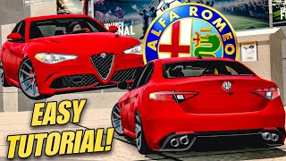 Alfa Romeo Realistic Logo Design | Easy Tutorial | Car Parking Multiplayer