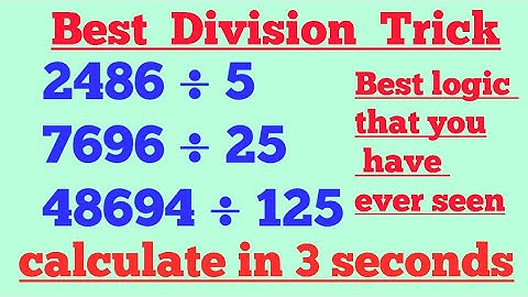 division tricks | easy trick for division| best division trick