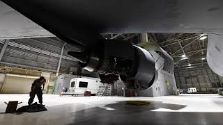 KC-10 Extender engine swap timelapse