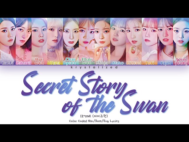 IZ*ONE (아이즈원) - Secret Story of the Swan (환상동화) [HAN|ROM|ENG Color Coded Lyrics] class=