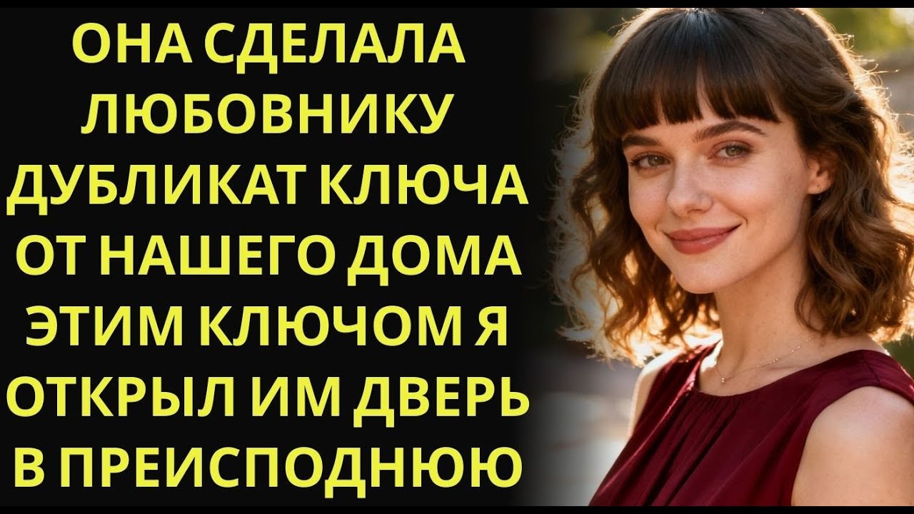Она сделала любовнику дубликат ключа от нашего дома  Этим ключом я открыл им дверь в преисподнюю