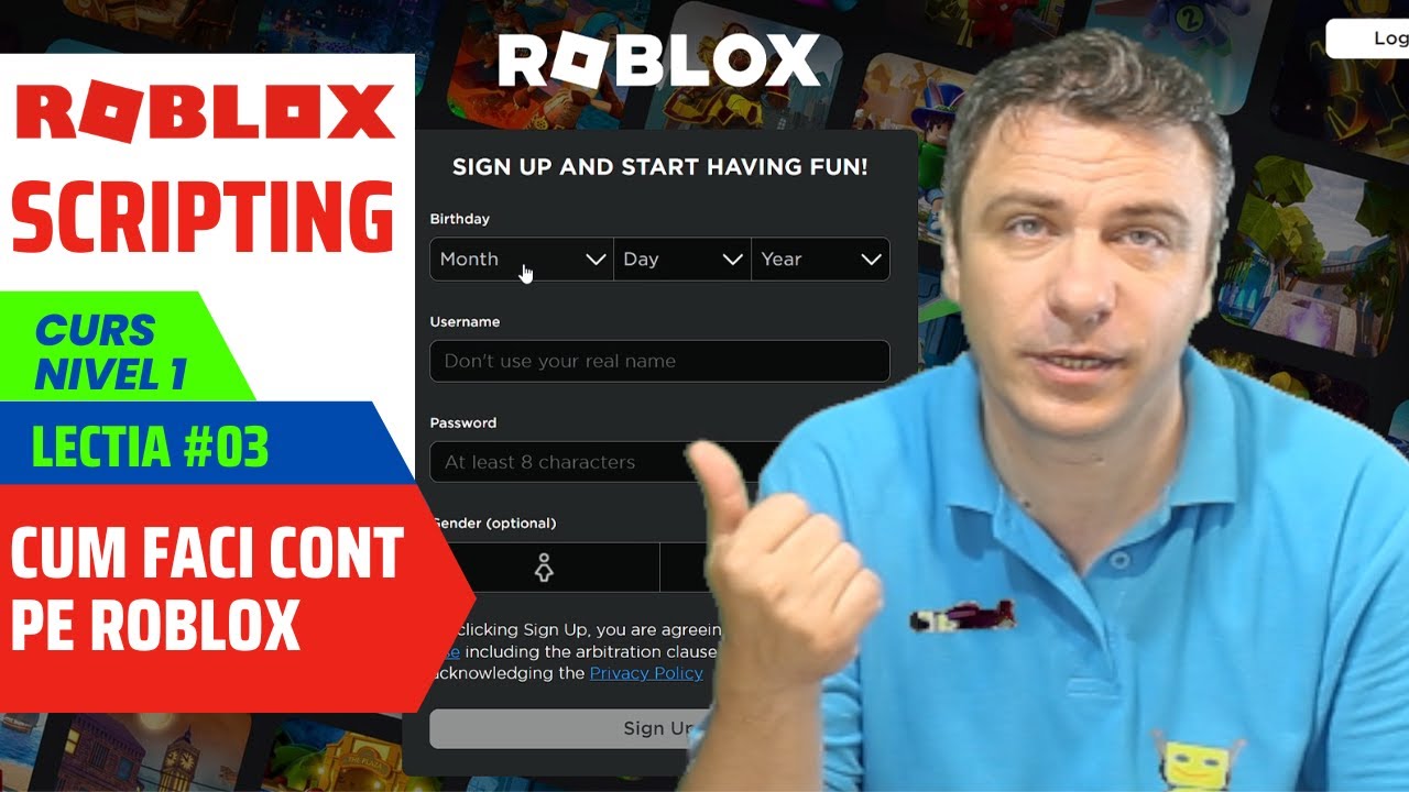 Curs Roblox Scripting 03 Cum Faci Cont Pe ROBLOX YouTube 