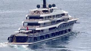 M/Y HERE COMES THE SUN Spotted leaving MONACO.  @Emman’s Vlog FR