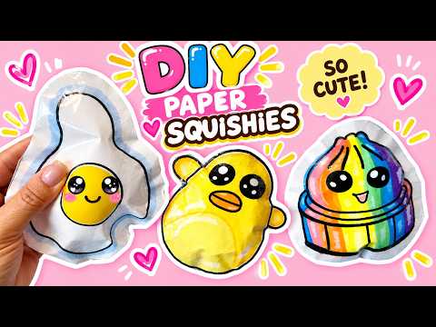 DIY Paper Squishies Cute & Easy Paper Craft | 3 Adorable Designs