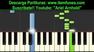 Video thumbnail of "HAY VICTORIA EN EL NOMBRE DE JESUS - tutorial piano synthesia descarga partitura facil corito"