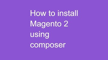 How to install magento2 using composer