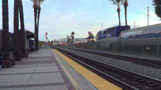 Amtrak Pacific Surfliner Departing Fullerton Station With Amfleet 2017-01-07