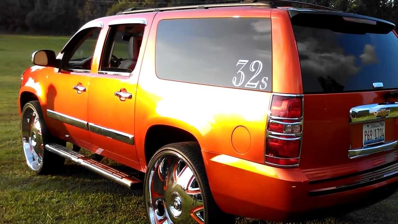 Candy Orange Suburban on 32's - YouTube Candy Orange Suburban on 32's - YouTube