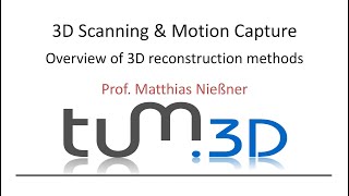 3D Scanning & Motion Capture: 3. Reconstruction Overview
