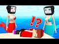 JJ Met TV WOMAN MERMAID SISTER In OCEAN in Minecraft! CAN IT BE A Mikey TRAP?! in Minecraft - Maizen