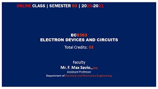 EDC | Unit_01 |  Lecture 02 | Transition & Diffusion Capacitance