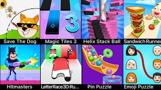 Save the dog,Magic tiles 3,Helix stack ball,Sandwich runner,hit masters,letters race 3D,Pin puzzle…. screenshot 1