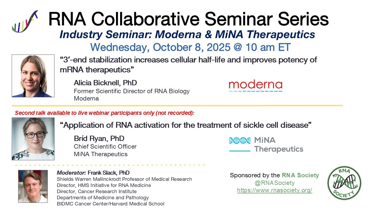 October 8: Moderna & MiNA Therapeutics