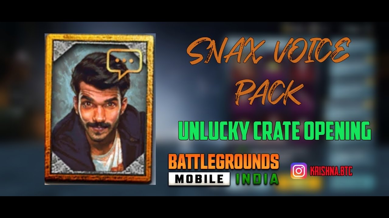 SNAX GAMING VOICE PACK CRATE OPENING *unlucky* | How much UC required ...