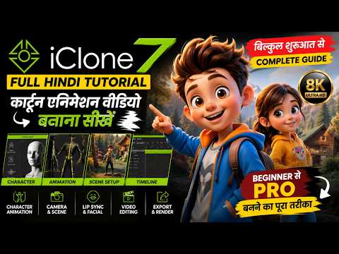 iClone 7 Full Hindi Tutorial 🔥 | Cartoon Animation Video Kaise Banaye? Complete Beginner Guide 2026