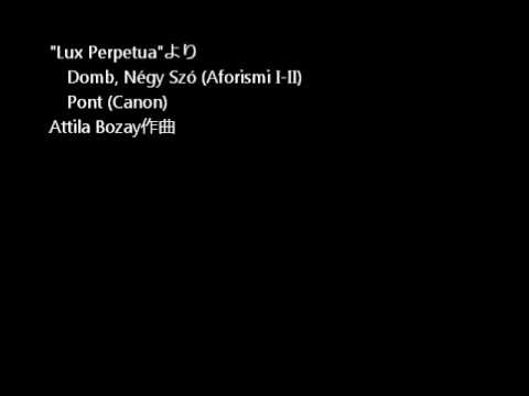 春こん。2012　 Collegium Cantorum YOKOHAMA - Attila Bozay - Domb, Négy Szó / Pont