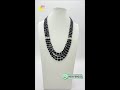 Natural Blue Sapphires Customized Handmade Necklace with Side Silver Pendant | RH Jewellers