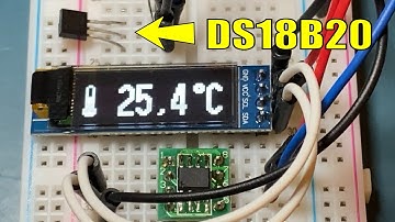 ATtiny13 + DS18B20 + SSD1306 128x32px OLED Thermometer