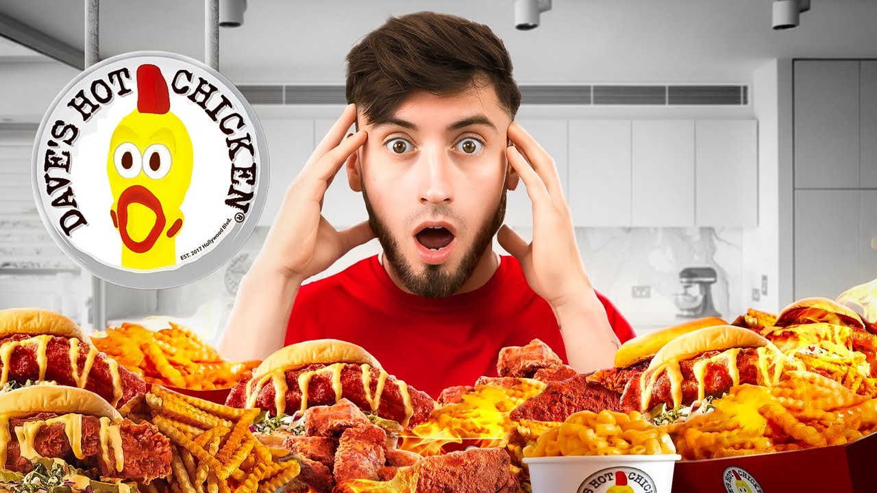 I Ordered The Entire Menu From Dave's Hot Chicken! **MUKBANG**
