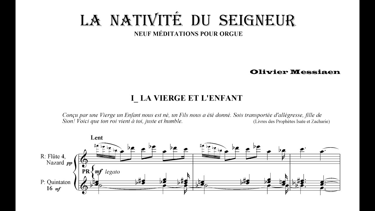 Messiaen: La Nativité - I. La vierge et l'enfant - YouTube