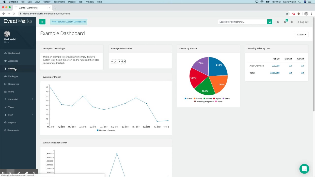 How to add staff and contacts to an event on EventWorks