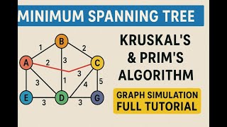 Minimum Spanning Tree(MST) Kruskal’s & Prim’s Algorithm with Graph Simulation | Full Bangla Tutorial