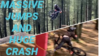 HAVOC BIKE PARK HUGE FREERIDE JUMPS WITH BIG CRASH!!!