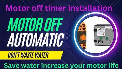 selec 800SQA motor off timer wiring (Telugu)