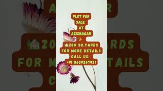Aziznagar 200sq.yards plot for sale|+918639267921 | #aziznagar #plots #investor #shots