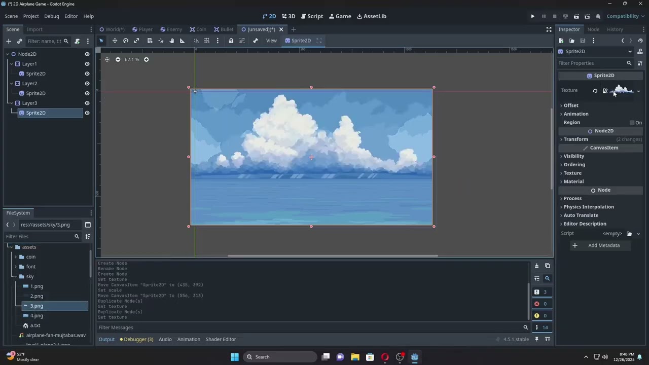 2D Parallax Layers Background in Godot 4.5