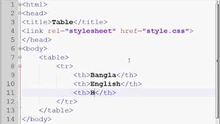 HTML & CSS bangla tutorial #12 Table