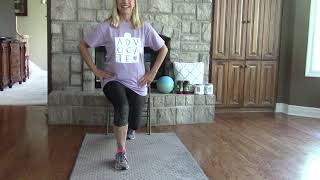 FIVE Minute Exercise Glutes, Buns, Knee Strength - From a seated position -