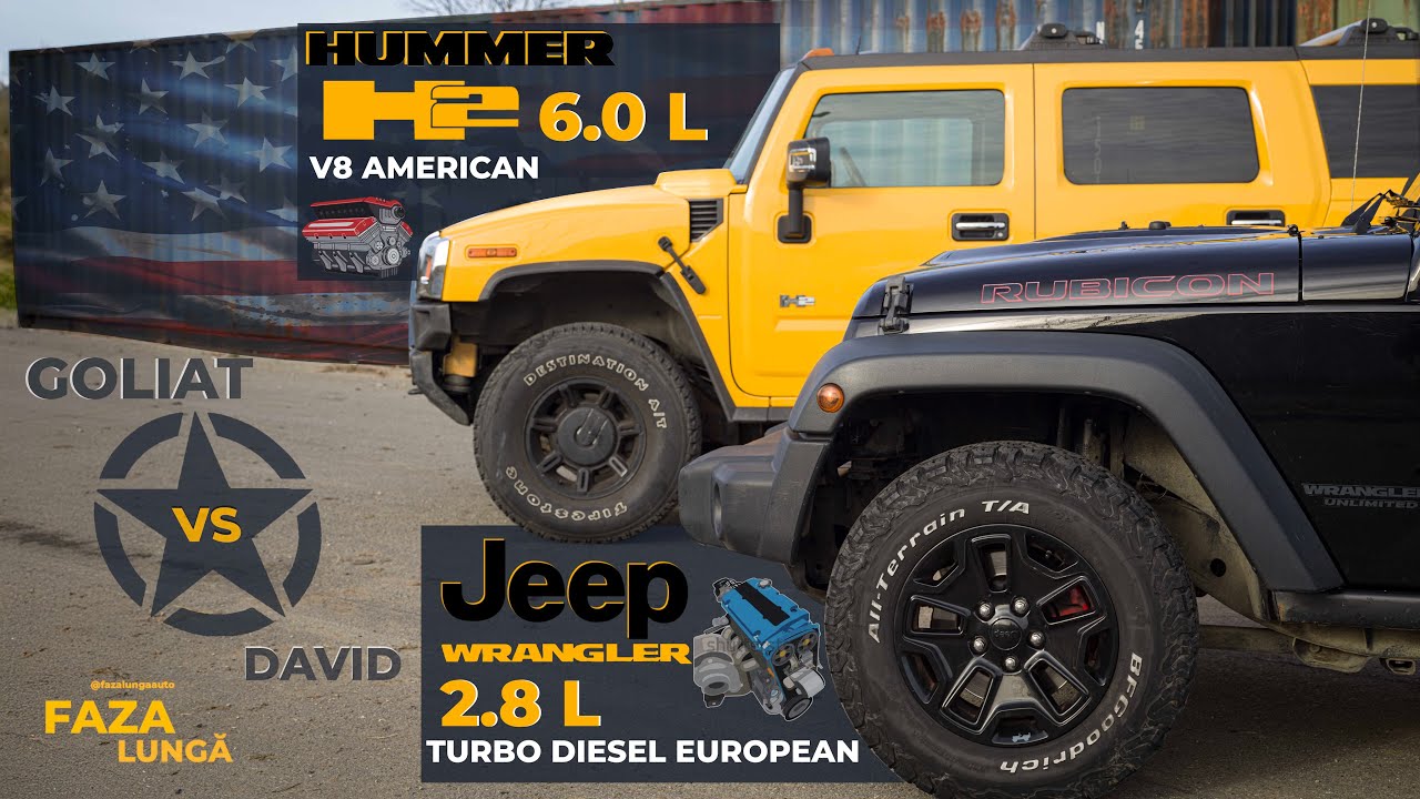 Jeep Wrangler vs Hummer H2