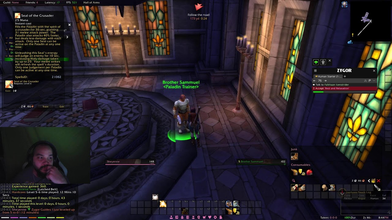 Hardcore WoW: The Journy Ends/RET Paladin Day 1.