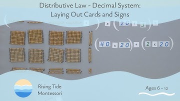 Distributive Law - Decimal System: Laying out Cards and Signs