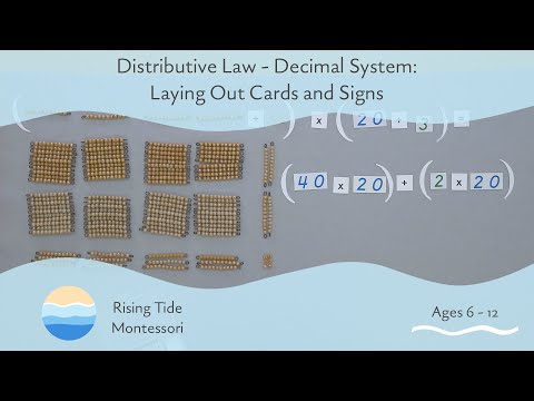 Distributive Law - Decimal System: Laying out Cards and Signs