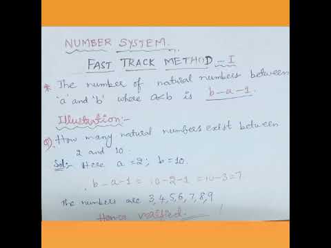 NUMBER SYSTEM FAST TRACK METHOD 1