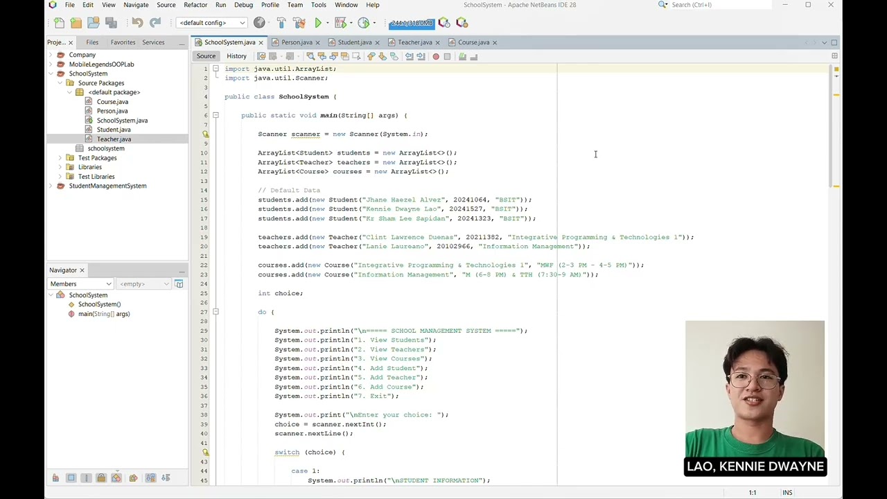Implementing and Testing OOP Concepts in an Integrated Application