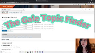 One of my favorite early research tools: The Gale Topic Finder