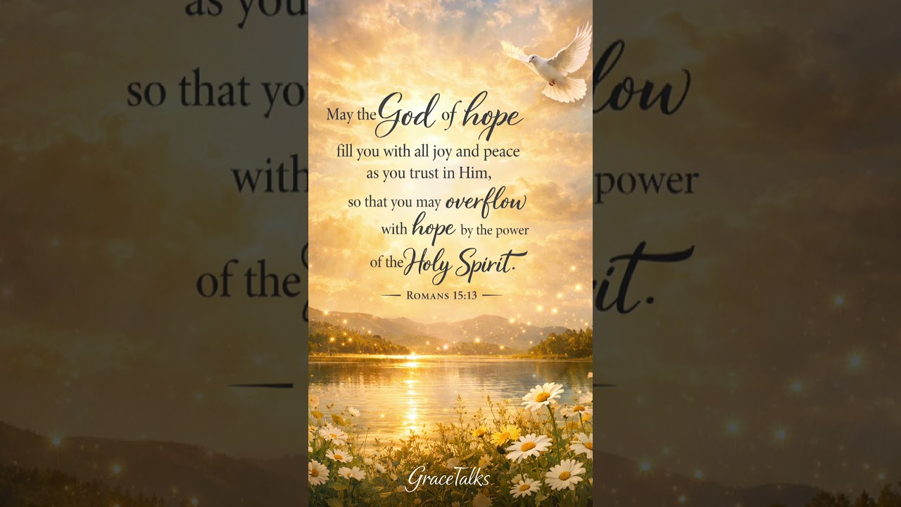 Overflow with hope, joy & peace as you trust God&rsquo;s Spirit ✨🕊️