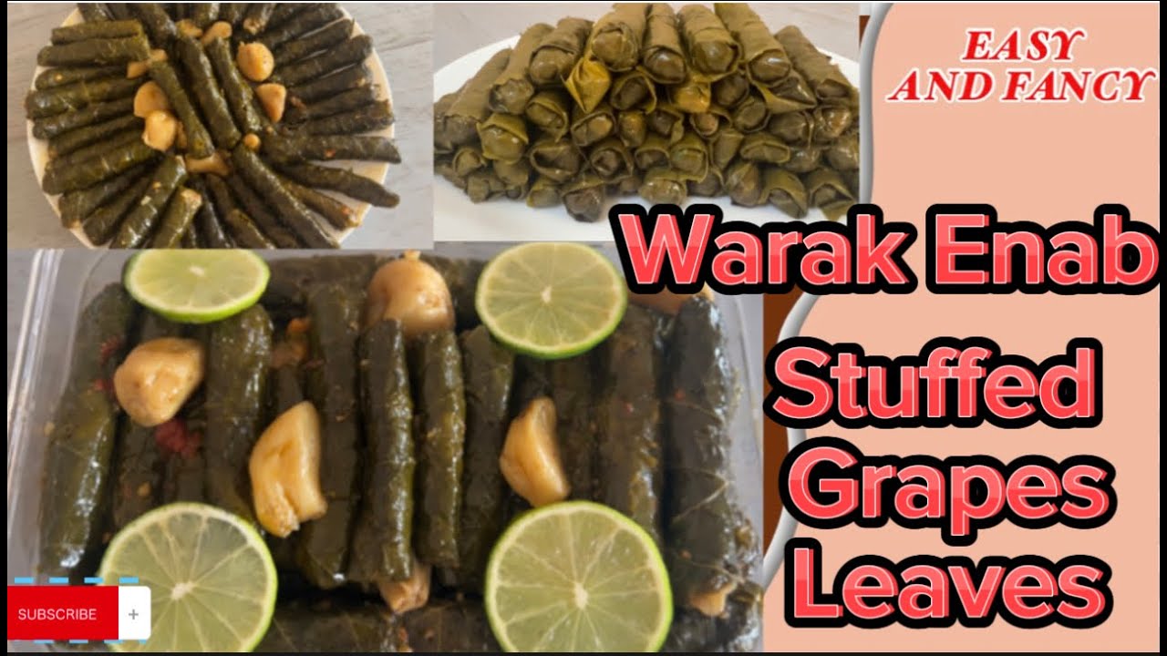 STUFFED GRAPES LEAVES WITH MEAT [WARAK ENAB ] ARABIC RECIPE