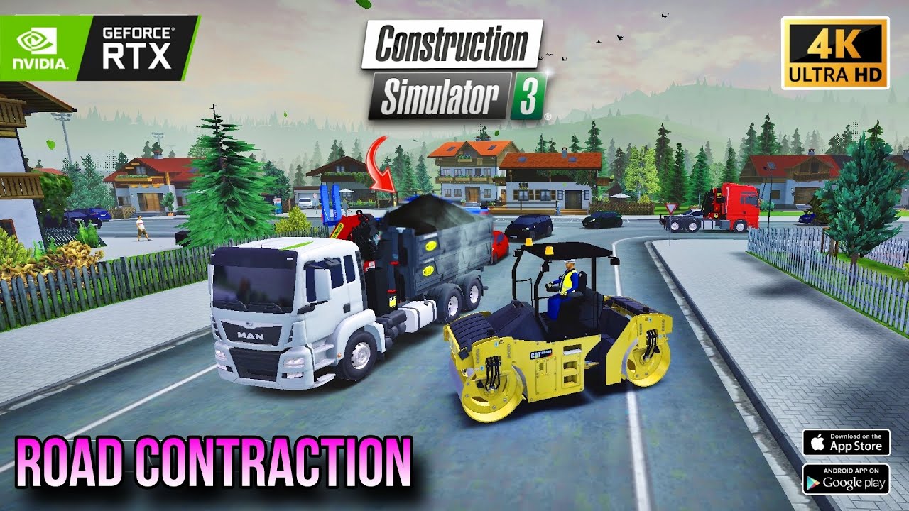 Contraction simulator 3 gameplay video||road contraction job||