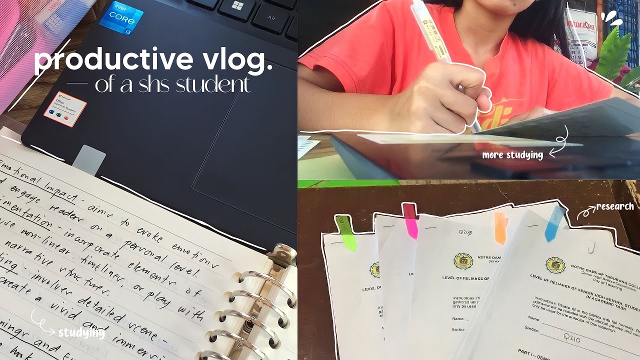 Vlog Journal Vlog 52 :โ*๏ฝฅ๏พ productive vlog ๐ new sem, studying, journal, school ...