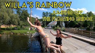 Willa Jumps off the Floating bridge in Brookfield Vermont