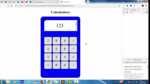 Calculadora en html, css y javaScript tercera parte