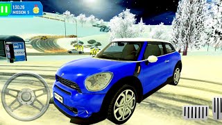 Car driving simulator in beautiful city on snow - free android car games screenshot 2