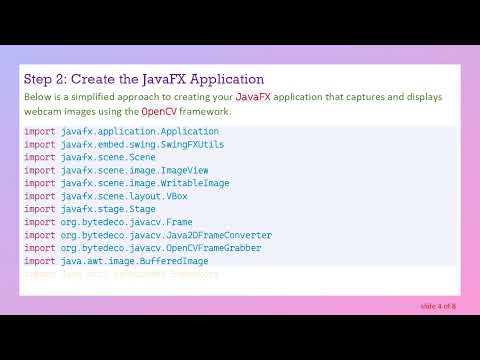 How to Display OpenCV Webcam Capture Frame in a JavaFX App